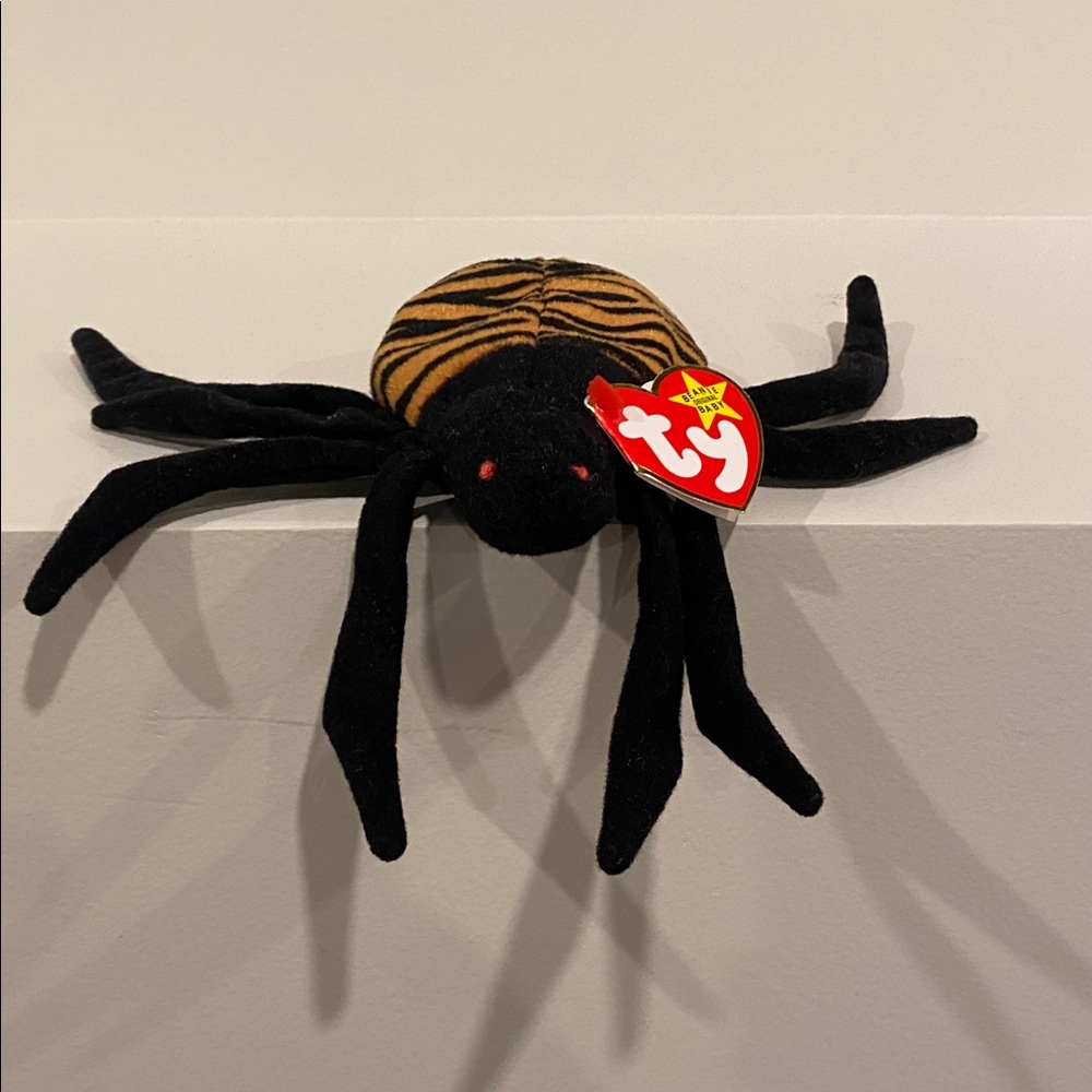 TY Beanie Baby - Spinner the Spider - NEW WITH TAGS! vintage toys toy plush kids